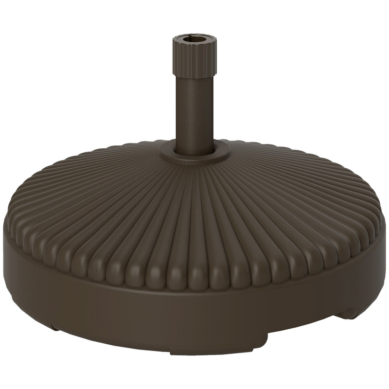 Brown 28kg Sand or 23kg Water Filled Garden Parasol Base Outdoor Umbrella Stand by Outsunny