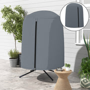 Grey Hanging Egg Chair Cover Waterproof Weatherproof 190 x 128cm by Outsunny