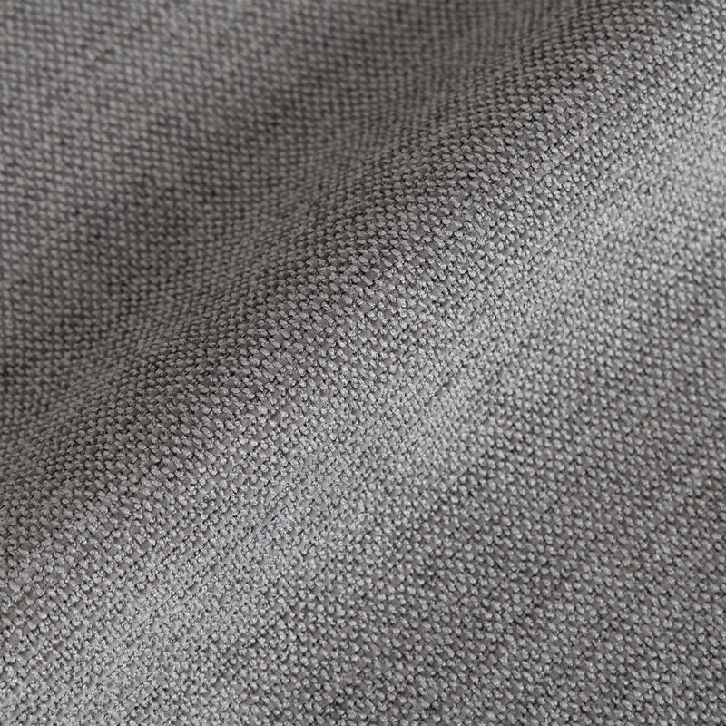 Close-up of the grey linen-look fabric texture