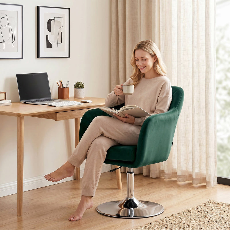 Swivel Lounge Chair Dark Green - image 9