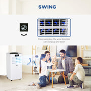 10000 BTU Portable Air Conditioner with Dehumidifier Timer and Remote for Rooms up to 22m²