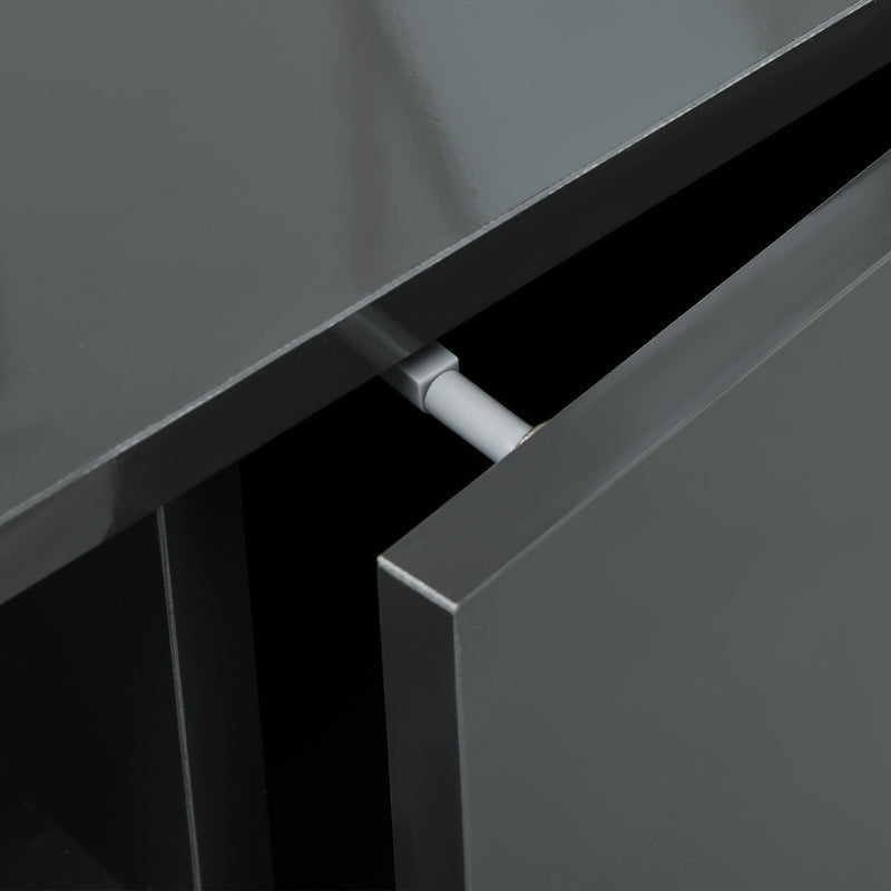 Wall Mounted Floating TV Stand for TVs up to 60 Inch with Storage and Cable Management Grey