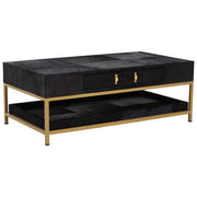 Angled studio view showing the 60cm depth and 40cm height of the coffee table
