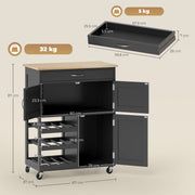 Dimension diagram showing 67cm width, 37cm depth, 87cm height and drawer and cabinet measurements