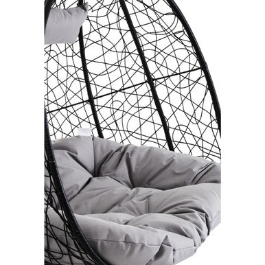 Close-up of the grey cushion fabric texture