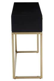 Side profile of the console table showing its 38cm depth and 81cm height