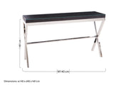 Dimensions diagram for the console table showing 140cm width, 40cm depth and 81cm height