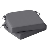 Outdoor Seat Cushions with Thick Foam Support for Garden Chairs 40 x 40 cm Dark Grey Outsunny