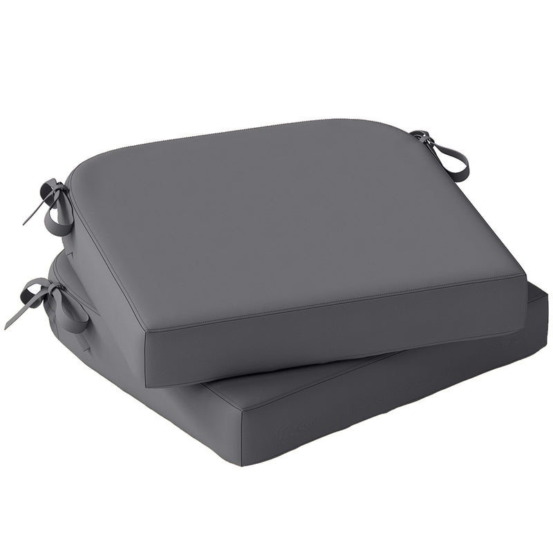 Outdoor Seat Cushions with Thick Foam Support for Garden Chairs 40 x 40 cm Dark Grey Outsunny
