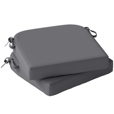 Outdoor Seat Cushions with Thick Foam Support for Garden Chairs 40 x 40 cm Dark Grey Outsunny