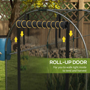 Mini Polytunnel Greenhouse 360 x 120 cm Black Weather Resistant by Outsunny