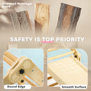 3 in 1 Kids Climbing Frame with Slide Foldable Indoor Playset for Ages 2 to 6, White