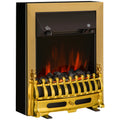 Electric Fireplace Heater with Realistic Coal Effect for Instant Living Room Warmth Golden