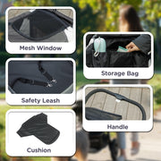Easy Folding Pet Stroller for Large Dogs with Shock Absorb Frame and Safety Brakes by PawHut AOSOM