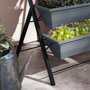 5 Tier Vertical Raised Garden Bed With Removable Planter Boxes For Outdoor Use Grey