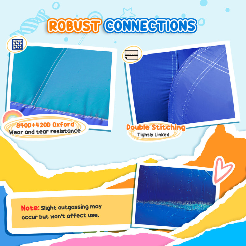 5 in 1 Kids Bouncy Castle with Water Slide Splash Pool and Blower by Outsunny AOSOM