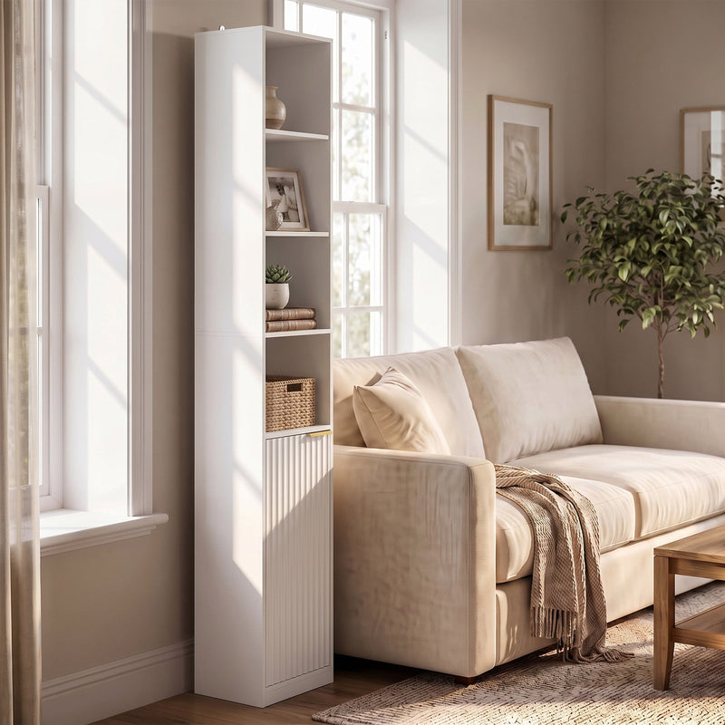 Corner Bookcase White Wood Effect - image 9