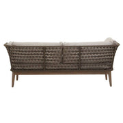 Bronze and charcoal 3 seater sofa, plain background