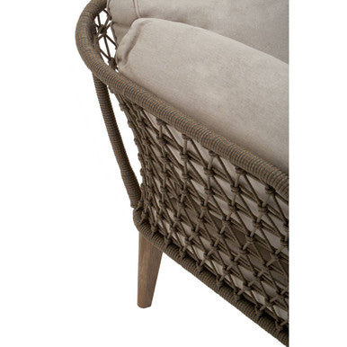 Close-up detail of the sofa frame construction