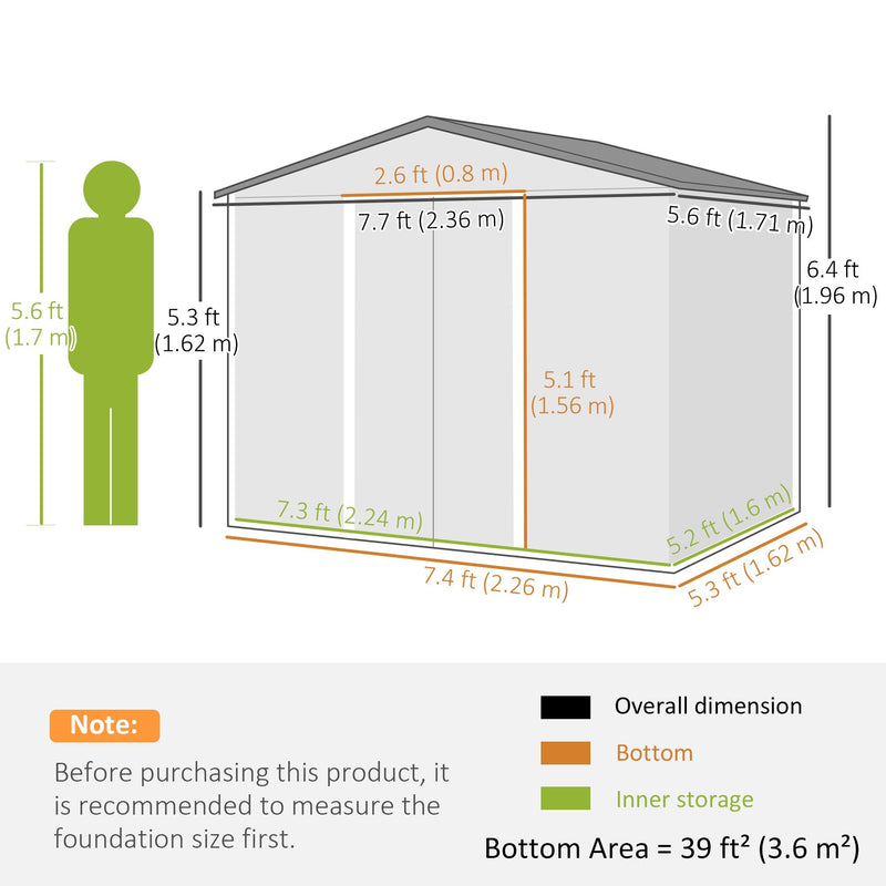 Dimension diagram: 236 x 171 x 196 cm overall, 224 x 160 cm inner storage, 80 cm door