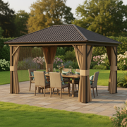 Brown Hardtop Gazebo — Square Hero