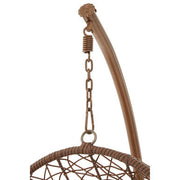 Close-up of the brown rattan-effect weave detail