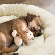 Close-up of the plush lying surface and PP-filled rim