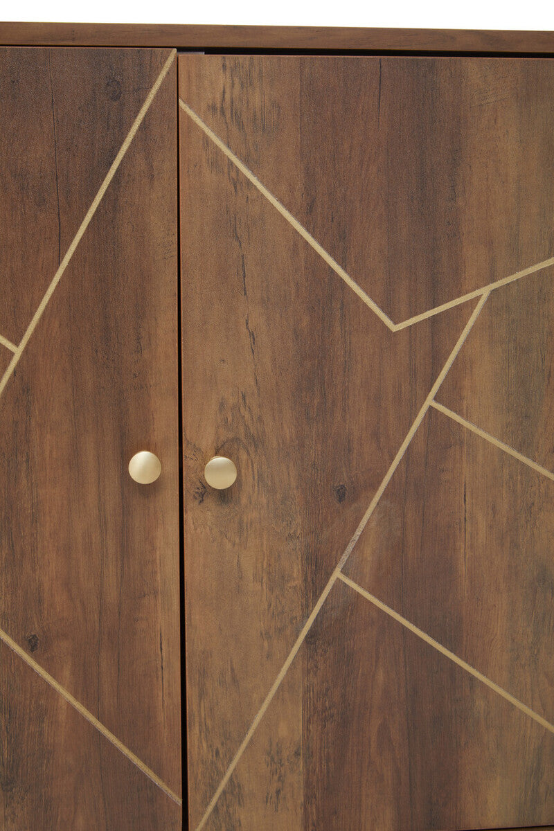 Close-up detail of the sideboard door panel finish