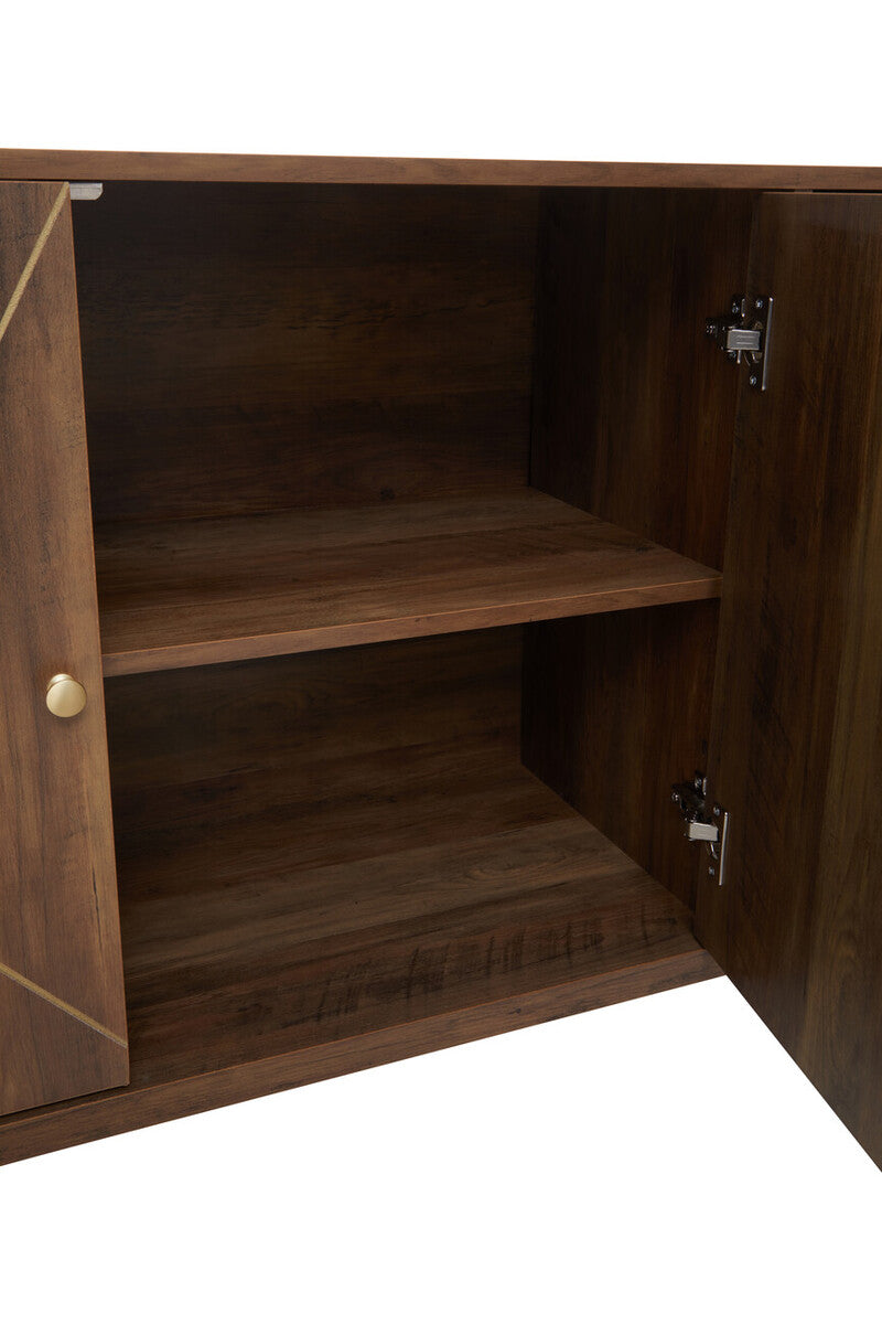 Close-up detail of the sideboard construction