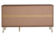 Brown sideboard with hairpin legs, studio shot