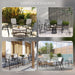 Set of Four Grey Folding Rattan Garden Chairs Lightweight and Durable by Outsunny