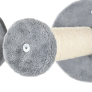 5 Piece Wall Mounted Cat Furniture Set With Perch and Scratching Post Grey AOSOM