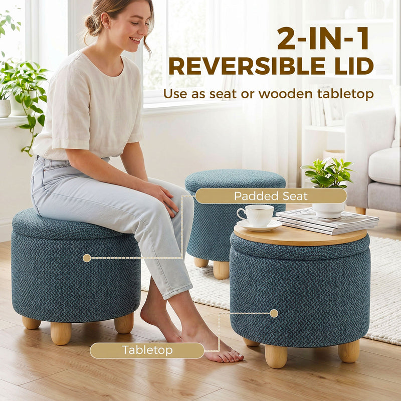 Storage ottoman - Blue