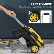 1800W High Pressure Washer 150 Bar with Adjustable Nozzle and 6M Hose for Patio and Car by Outsunny AOSOM