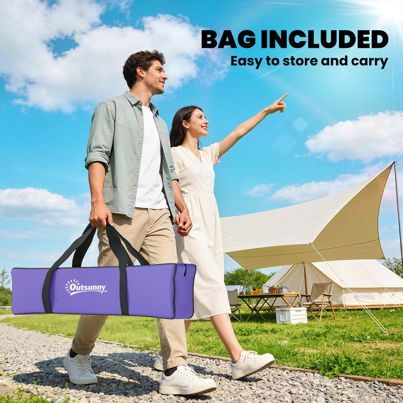 2 Person Camping Tent with Mesh Windows for Fresh Air and Bug Protection Light Purple