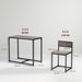 Grey Dining Table and 2 Chairs Space-Saving Steel Frame by HOMCOM