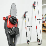 Cordless Pole Chainsaw for Safe Tree Pruning and High Branch Trimming Black AOSOM
