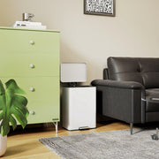 20L Pedal Bin with Soft Close Lid and Removable Inner Bucket for Home or Office Cream