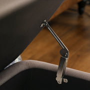 Linen Look Storage Ottoman Bench With Hidden Compartment For Bedroom or Hallway Dark Brown