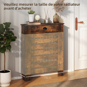 Radiator Cover with Storage Drawer for Safe Heating and Hallway Organisation Rustic Brown Homcom