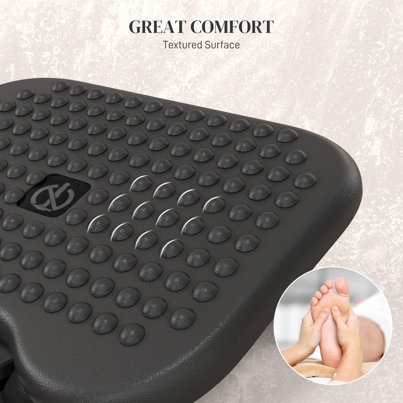 Adjustable Foot Rest Platform with Tilting Angle for Home Office Comfort, Black