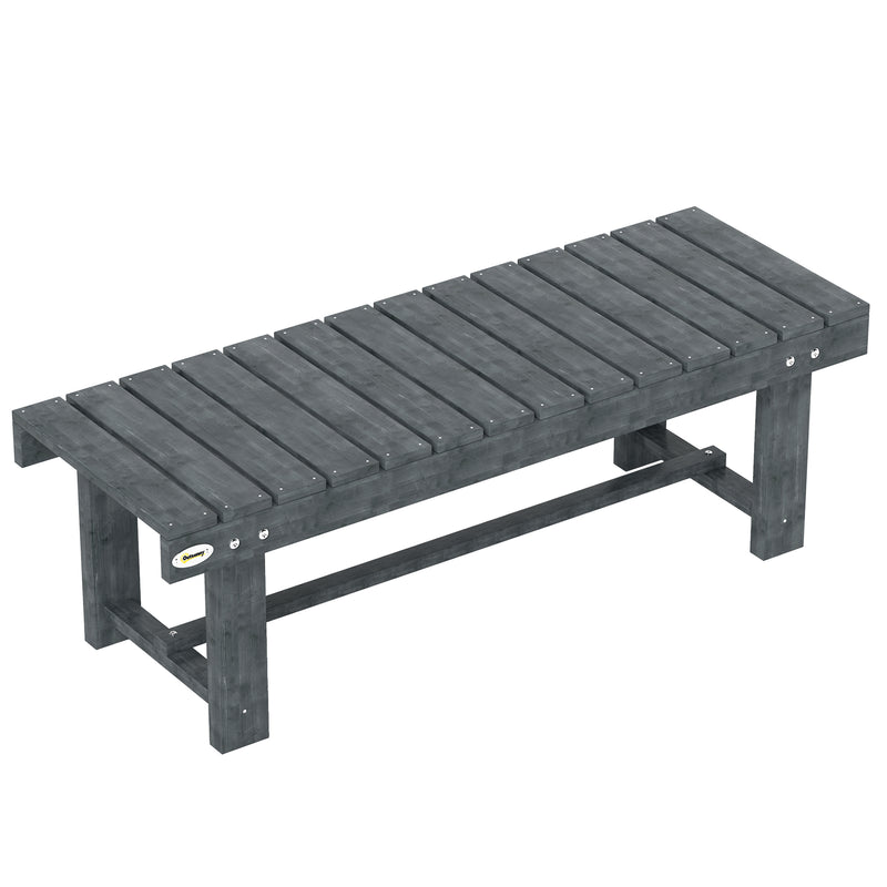 Grey 2 Seater Wooden Garden Bench Durable and Stylish Outdoor Seating by Outsunny