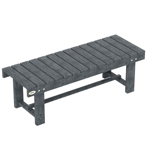 Grey 2 Seater Wooden Garden Bench Durable and Stylish Outdoor Seating by Outsunny