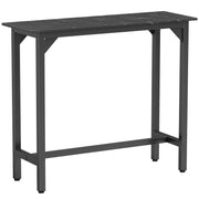 Bar Table for Small Spaces with Easy Clean Marble Effect Top Black Marble Effect AOSOM