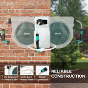 Retractable 30m Wall Mounted Hose Reel With Auto Rewind and 7 in 1 Spray Nozzle by Outsunny AOSOM