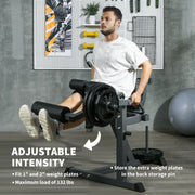 Seated Leg Extension and Curl Machine Adjustable Lower Body Workout Equipment by SPORTNOW AOSOM