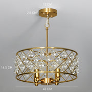 Four Bulb Crystal Chandelier Light Fixture Adds Elegance To Dining Room or Lounge Gold