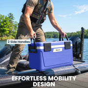 Cooler Box for Camping Keeps Food and Drinks Cold Up to 3 Days 42L Dark Blue Outsunny