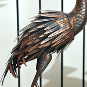 Heron Garden Statue Metal Standing Ornament with Stakes for Patio or Pond by Outsunny