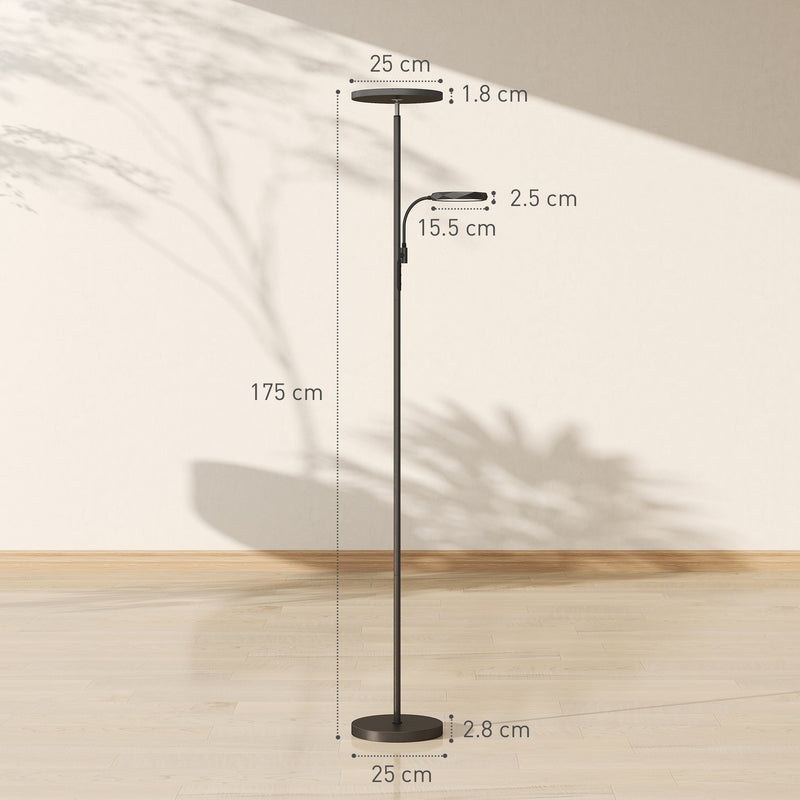 Black Mother and Child Floor Lamp With Remote Control And Adjustable Brightness Settings AOSOM
